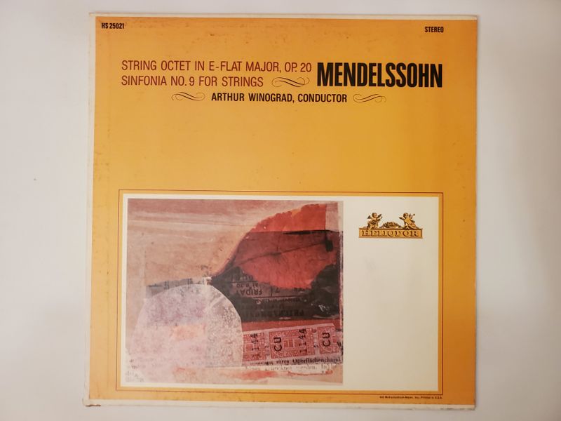 Mendelssohn String Octet in E-flat Major, Op. 20 / Sinfonia No. 9 for Strings vinyl record